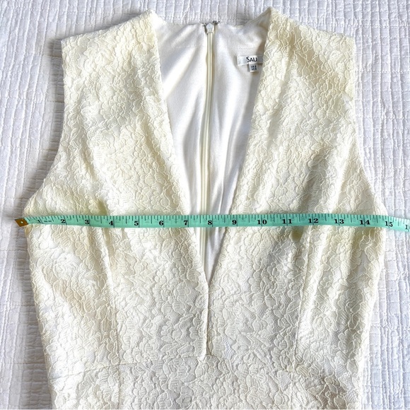Sau Cream White Lace Ankle Length Dress Size 2 - Picture 14 of 15
